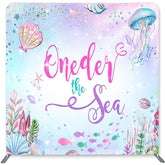 Lofaris Glitter Oneder The Sea Double-Sided Backdrop for Birthday